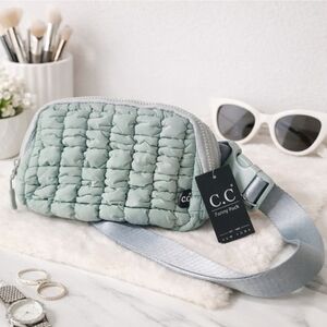 C.C Quilted Mint Green Fanny Pack